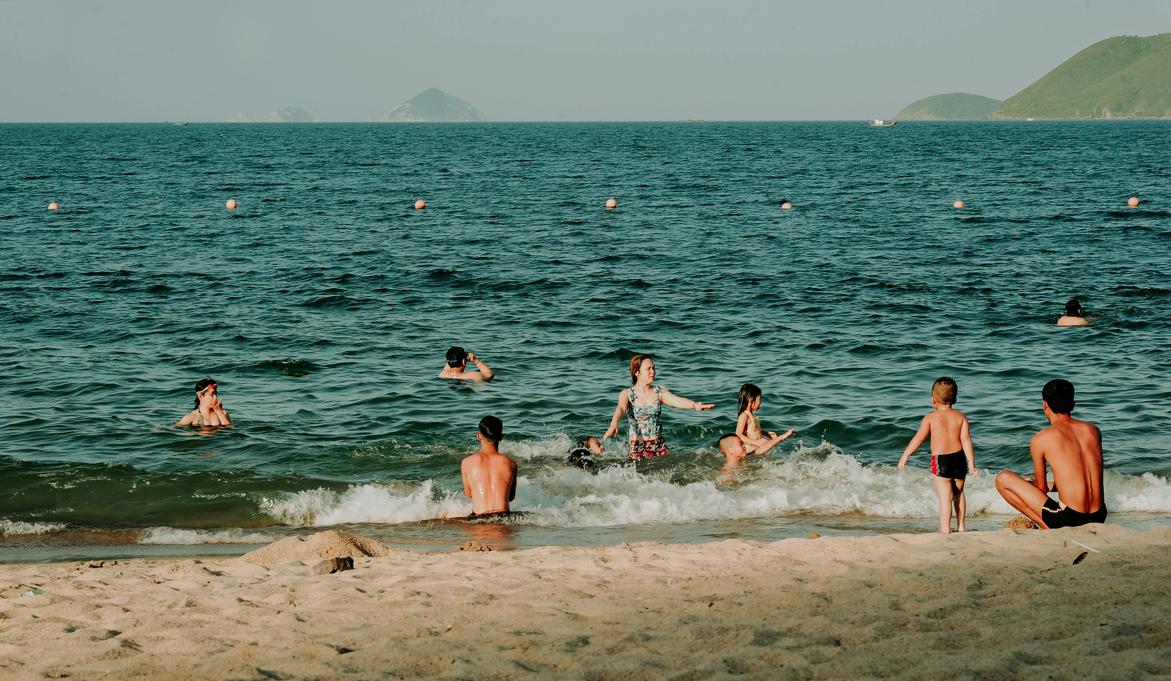 People enjoying the water during a fundraiser campaign visual